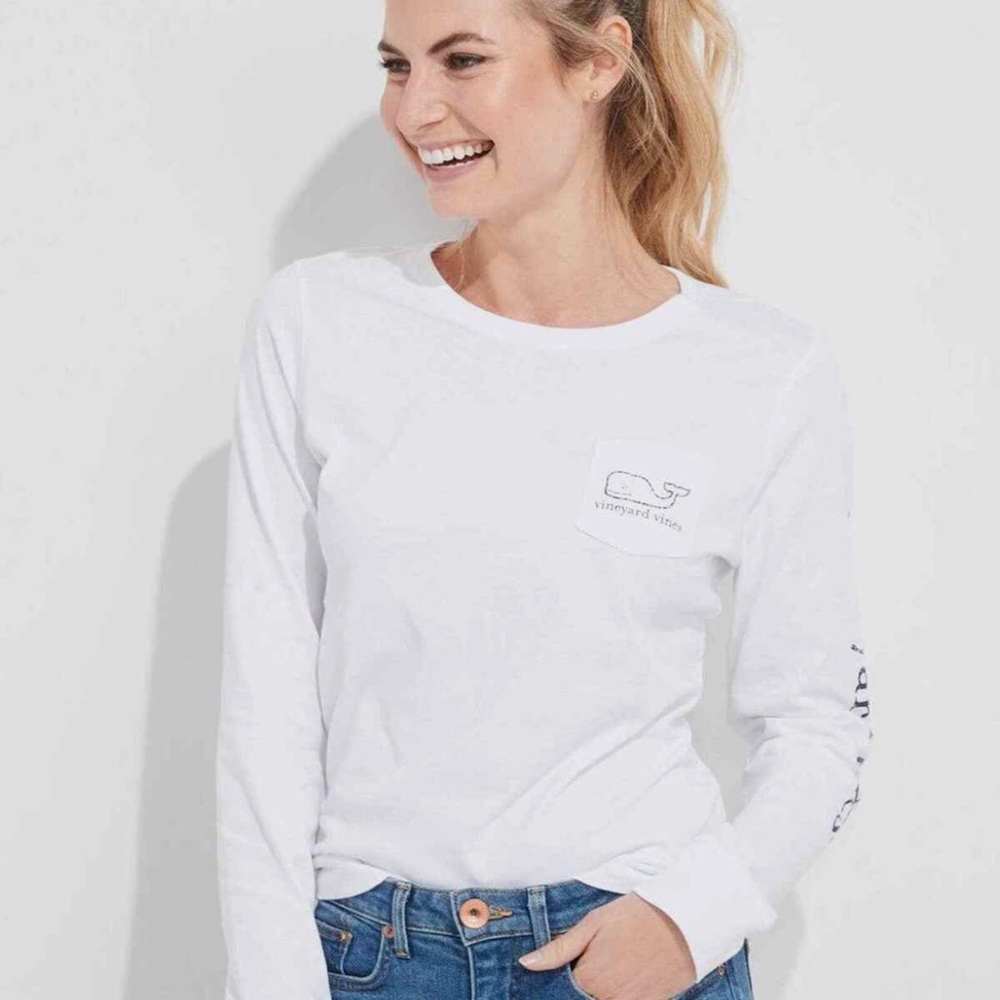 Vineyard Vines white long sleeve shirt